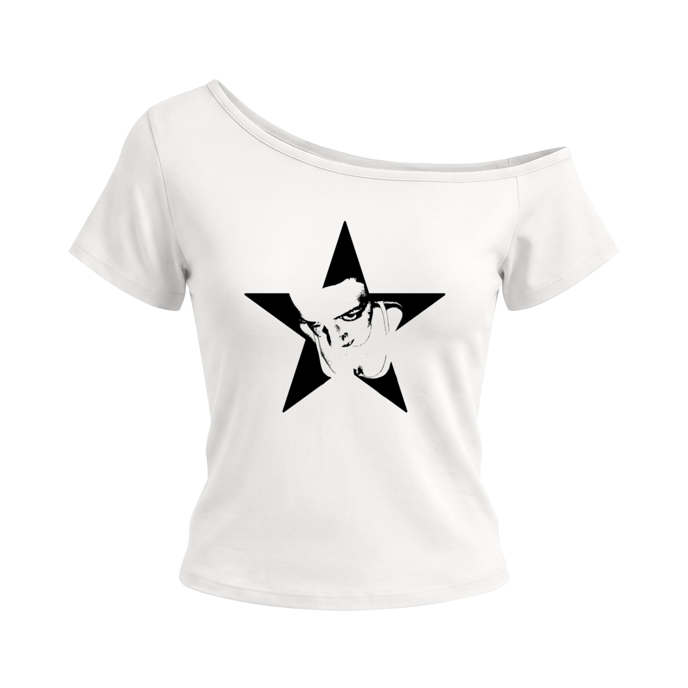 Dai The Flu Off-the-Shoulder Baby Tee
