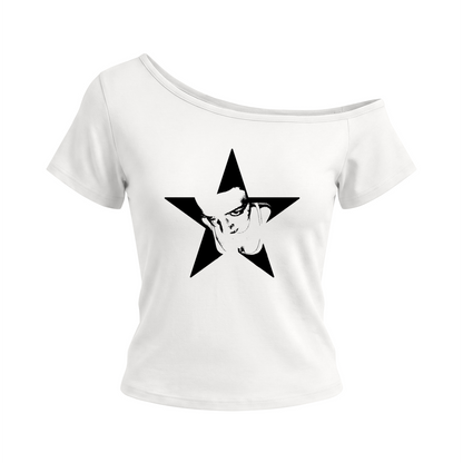 Dai The Flu Off-the-Shoulder Baby Tee